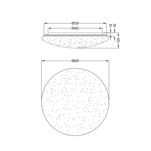 Ceiling lamp FARA 27W, CCT+RGB, IP20