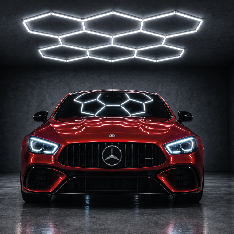 LED Griestu gaismekļu HEXAGON, 280W, 4000K, 33600LM, P44, 244x170cm